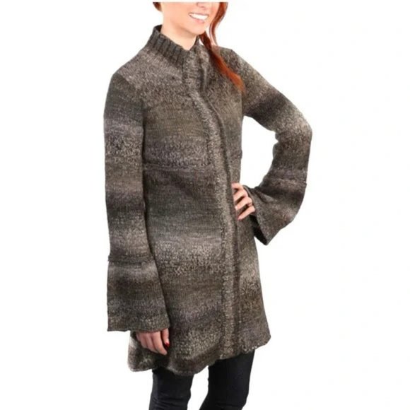 Prana Amber Wool Blend Duster Cardigan Size M - Picture 3 of 11